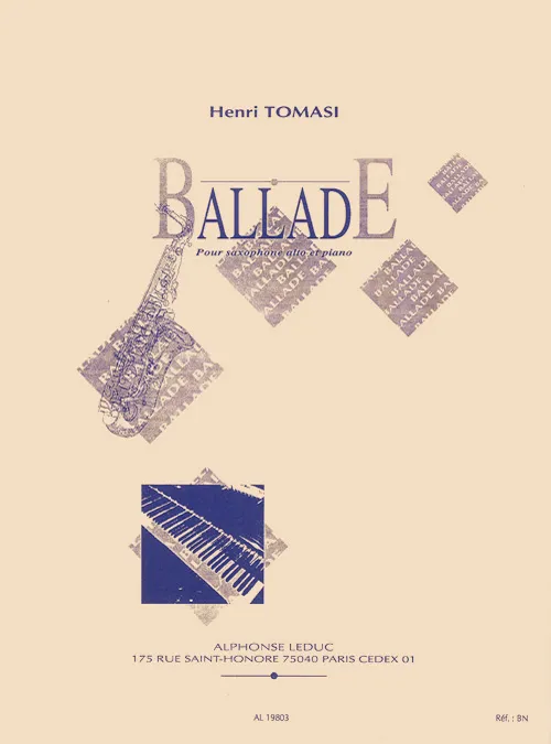 楽譜 Henri Tomasi BALLADE サクソフォン ピアノ - メルカリ