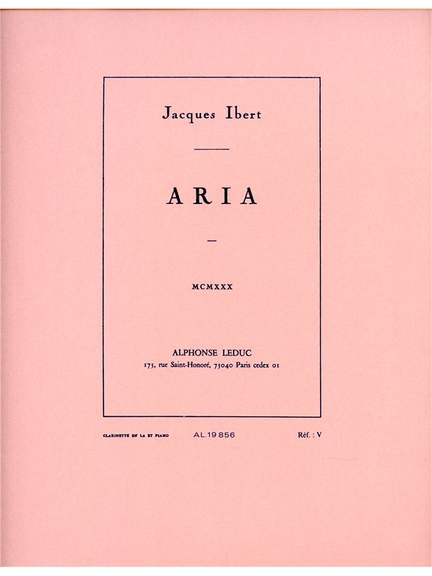 Jacques Ibert: Aria