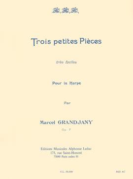 Marcel Grandjany: 3 Petites Pièces Opus 7