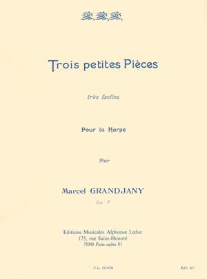 Marcel Grandjany: 3 Petites Pièces Opus 7