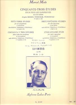 Marcel Mule: 53 Etudes 1, d'après Boehm, Terschak et Fürstenau