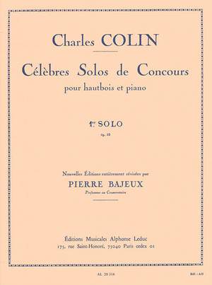 Colin: Celebres Solos De Concours N01 Op33
