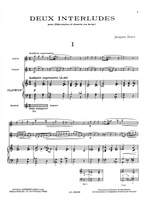 Jacques Ibert: 2 Interludes pour flûte, violon et clavecin Product Image