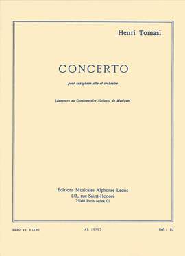 Henri Tomasi: Concerto pour saxophone alto et orchestre