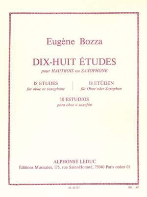 Eugène Bozza: 18 Études For Oboe Or Saxophone