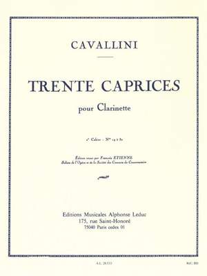 Ernesto Cavallini: 30 Caprices pour Clarinette - Vol. 2