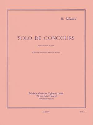 Henri Rabaud: Solo De Concours pour clarinette et piano