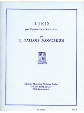 Raymond Gallois Montbrun: Raymond Gallois-Montbrun: Lied