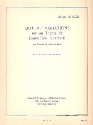 Marcel Bitsch: 4 Variations Sur Un Theme De Domenico Scarlatti