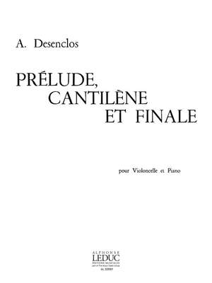 Alfred Desenclos: Prelude Cantilene Et Finale