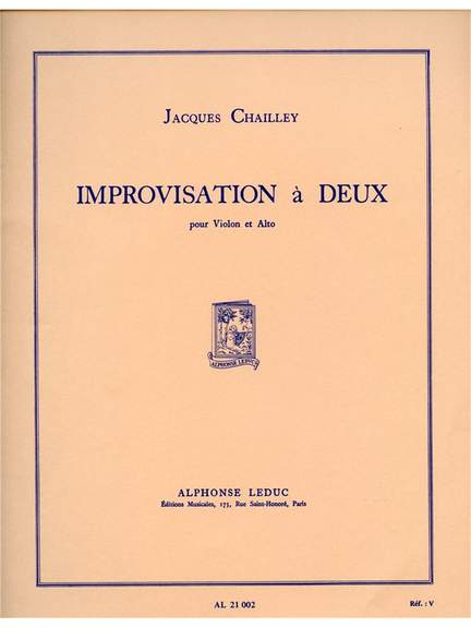 Jacques Chailley: Improvisation A Deux
