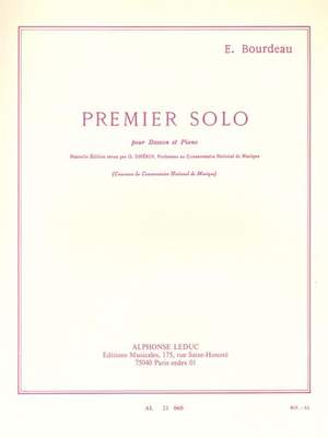 Eugène Bourdeau: Premier Solo pour Basson et Piano
