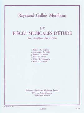 Raymond Gallois Montbrun: 6 pièces musicales d'étude