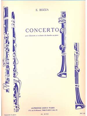 Eugène Bozza: Concerto For Clarinet And Chamber Orchestra