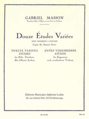 Gabriel Masson: Douze Études Variées
