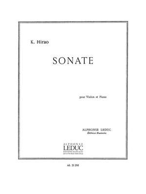 Kishio Hirao: Sonata, for Violin and Piano