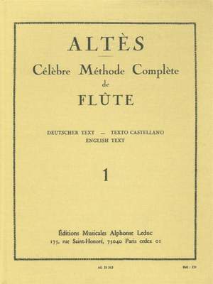 Joseph-Henry Altes: Methode Complete Vol.1 Flute (Caratge)