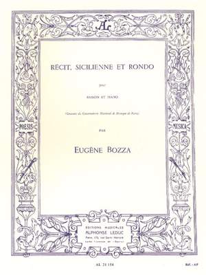 Eugène Bozza: Récit, Sicilienne And Rondo for Bassoon And Piano