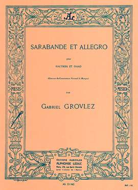 Gabriel Grovlez: Sarabande et Allegro pour Hautbois et Piano