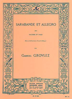 Gabriel Grovlez: Sarabande et Allegro pour Hautbois et Piano