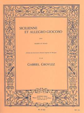 Gabriel Grovlez: Sicilienne et Allegro Giocoso