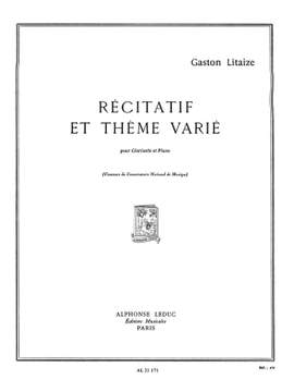 Litaize: Recitatif Et Theme Varie