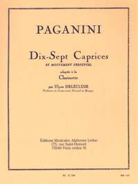 Niccolò Paganini: 17 Caprices for Clarinet