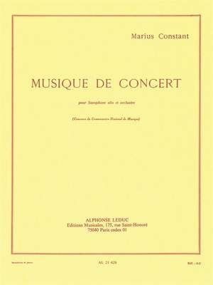 Marius Constant: Musique De Concert