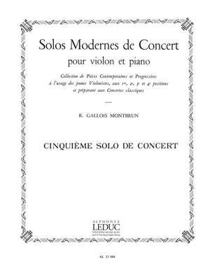 Raymond Gallois Montbrun: Solo De Concert N05