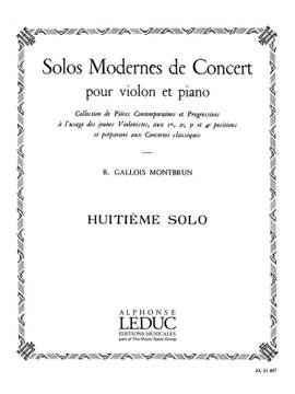 Raymond Gallois Montbrun: Solo De Concert N08