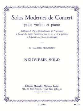 Raymond Gallois Montbrun: Solo De Concert N09