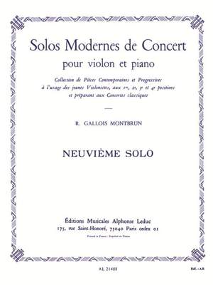 Raymond Gallois Montbrun: Solo De Concert N09