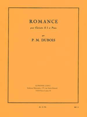 Pierre-Max Dubois: Romance For Clarinet And Piano Product Image