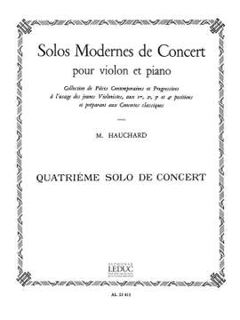 Maurice Hauchard: Solo Moderne de Concert no.4 La Majeur
