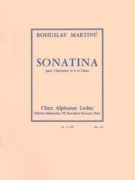 Bohuslav Martinu: Sonatina pour Clarinette et Piano