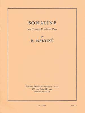 Bohuslav Martinu: Sonatine For Trumpet And Piano