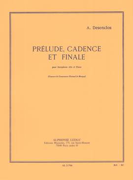 Alfred Desenclos: Prelude Cadence Et Finale