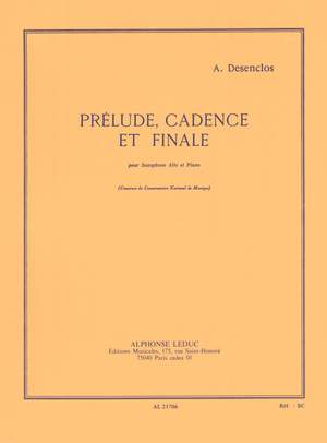 Alfred Desenclos: Prelude Cadence Et Finale