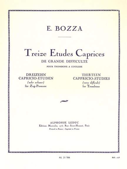 Eugène Bozza: 13 Etudes-Caprices De Grande Difficulté