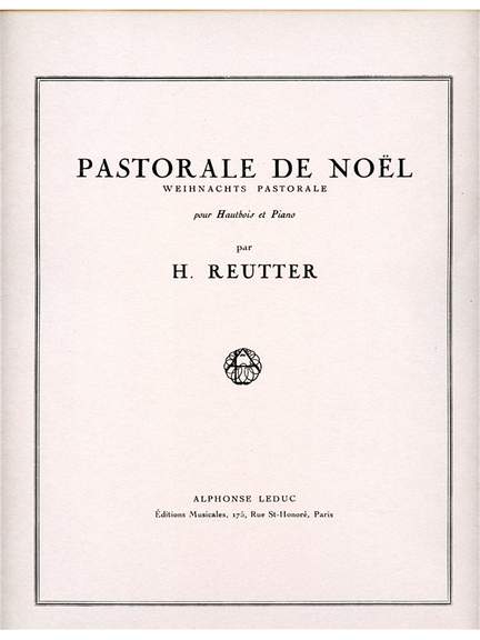 Reutter: Pastorale De Noel