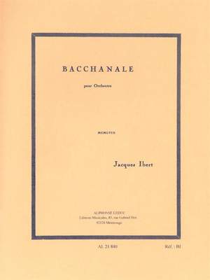 Jacques Ibert: Bacchanale
