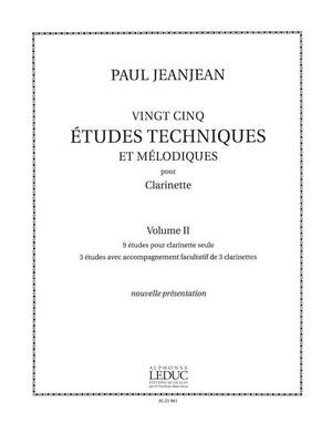 Paul Jeanjean: 25 etudes Techniques et Melodiques Vol.2
