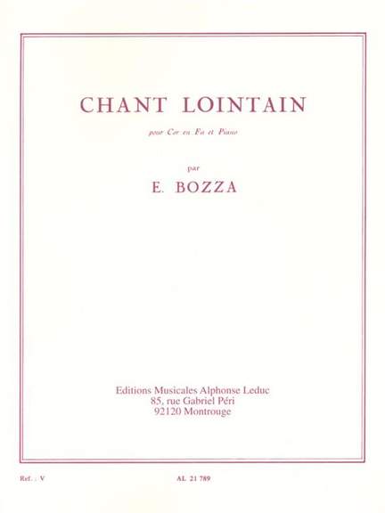 Eugène Bozza: Chant Lointain