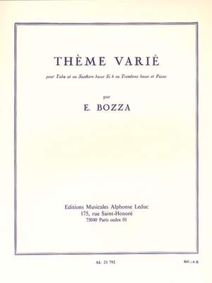 Eugène Bozza: Thème Varié