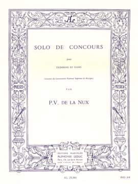 Paul Veronge de la Nux: Solo de Concours pour trombone et piano