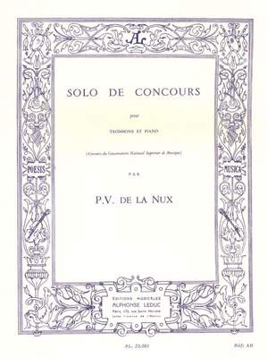 Paul Veronge de la Nux: Solo de Concours pour trombone et piano