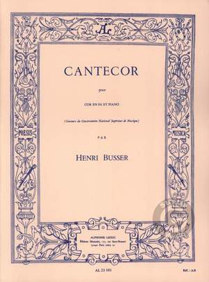 Henri Büsser: Cantecor Cor En Fa Et Piano