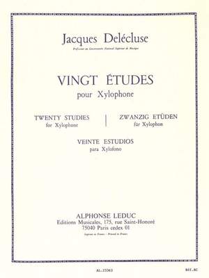 Jacques Delécluse: 20 Etudes pour xylophone