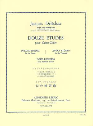 Jacques Delécluse: 12 Etudes pour Caisse-Claire