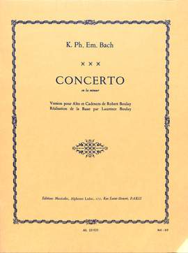 Carl Philipp Emanuel Bach: Concerto En La Mineur
